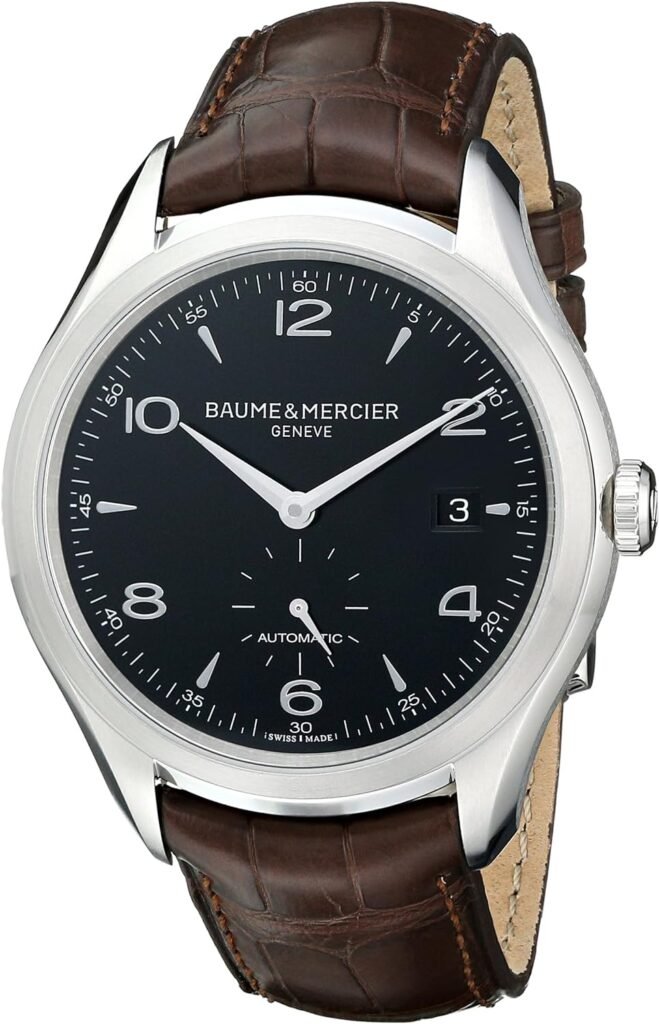 Baume Mercier Mens BMMOA10053 Clifton Analog Display Swiss Automatic Brown Watch