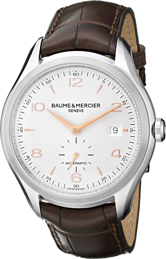 Baume  Mercier Mens BMMOA10054 Clifton Analog Display Swiss Automatic Brown Watch