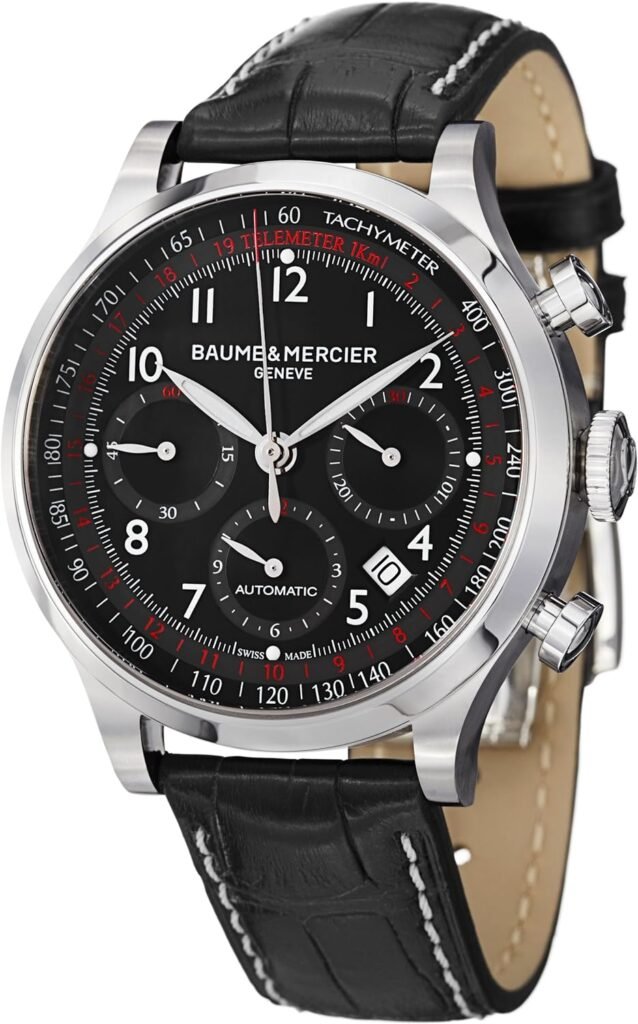 Baume  Mercier Mens BMMOA10084 Capeland Analog Display Swiss Automatic Black Watch