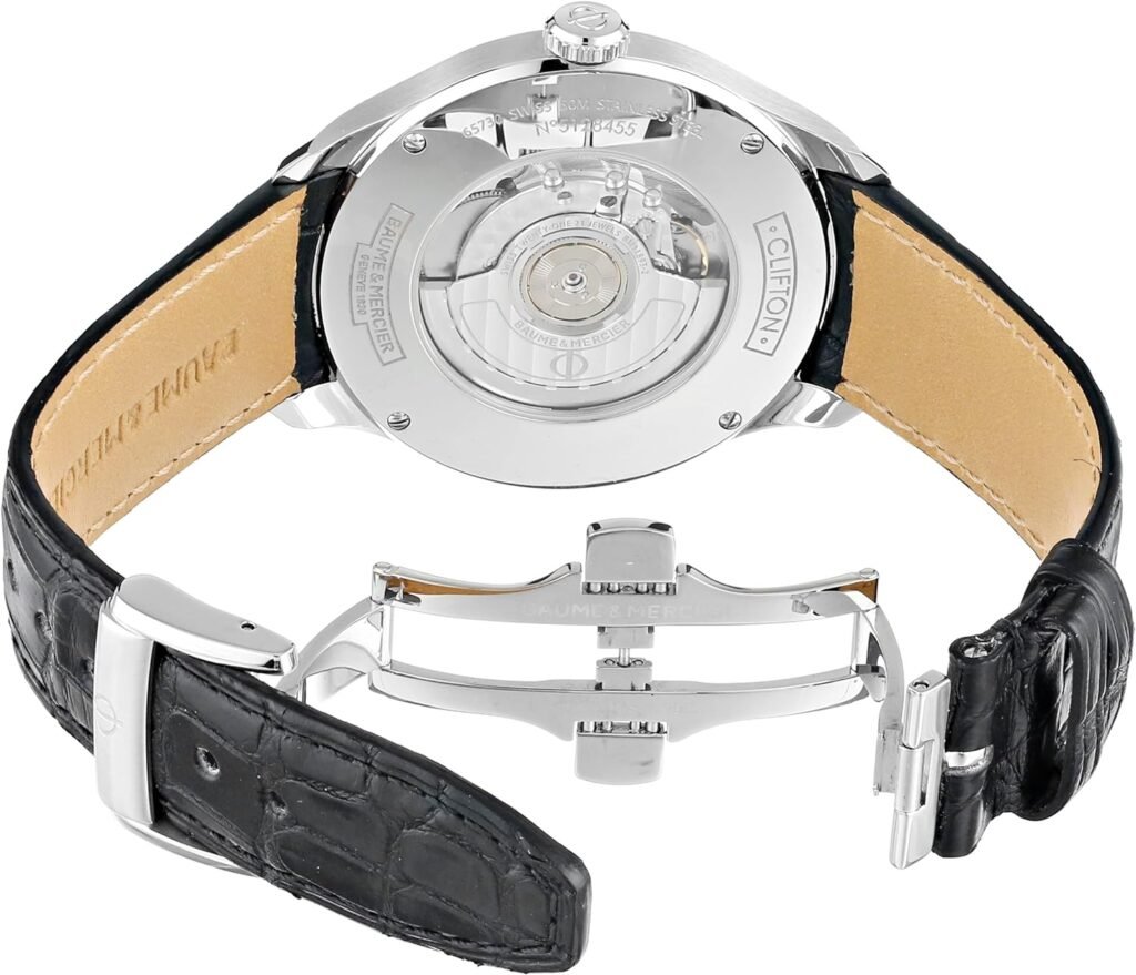 Baume  Mercier Mens BMMOA10112 Clifton Analog Display Swiss Automatic Black Watch