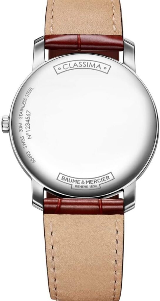 Baume  Mercier Mens BMMOA10144 Classima Analog Display Quartz Brown Watch