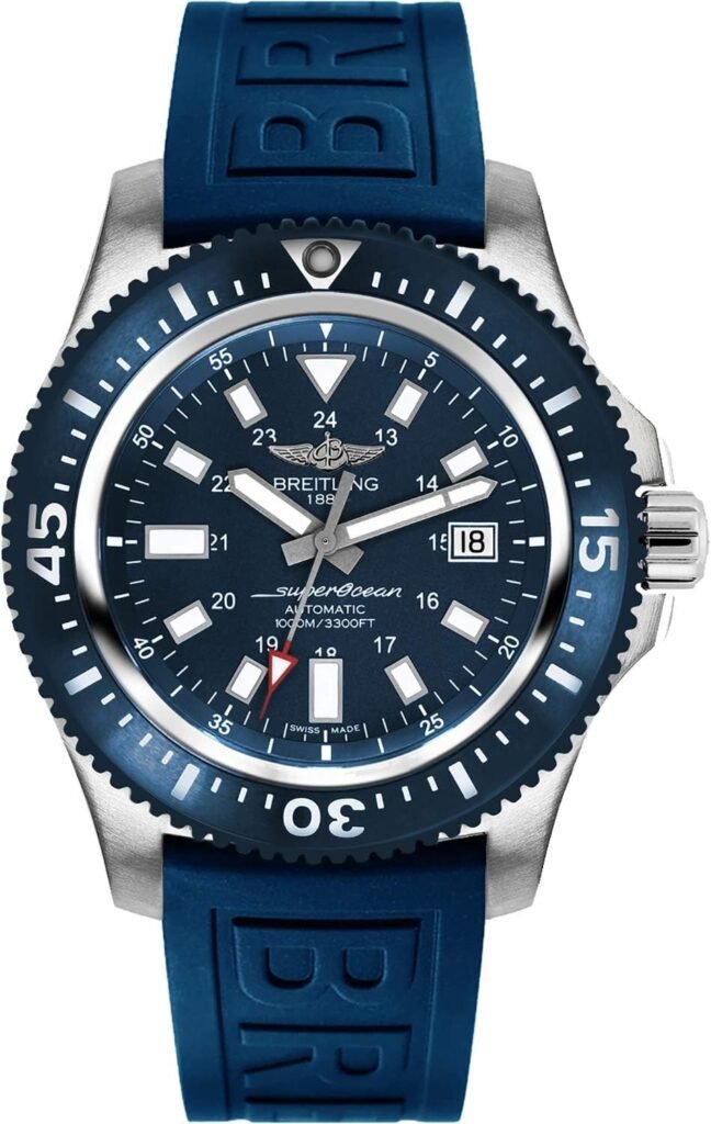 Breitling Superocean 44 Special Steel Mens Watch with Blue Rubber Strap Y1739316/C959-158S