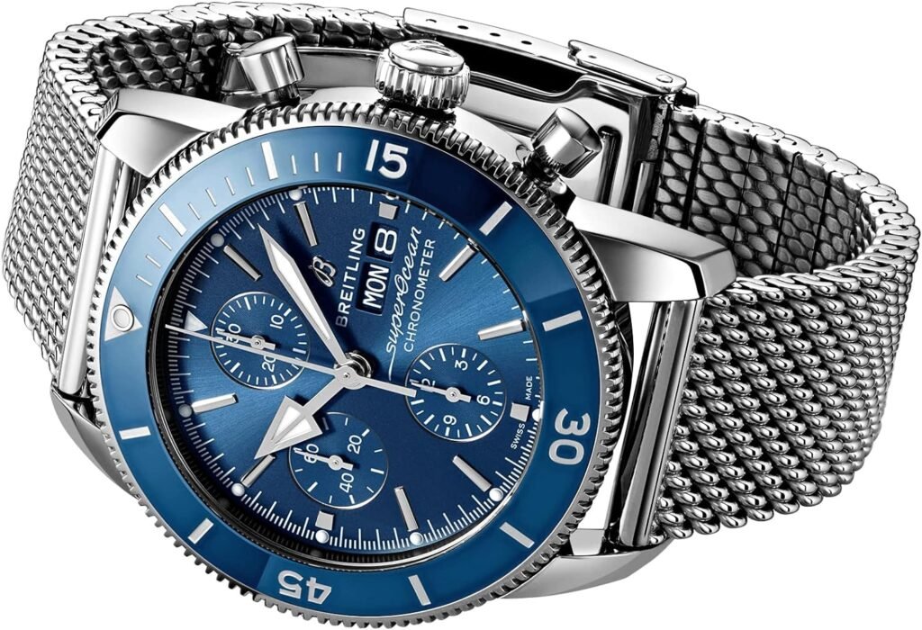 Breitling Superocean Heritage II Chronograph Automatic Chronometer Blue Dial Mens Watch A13313161C1A1