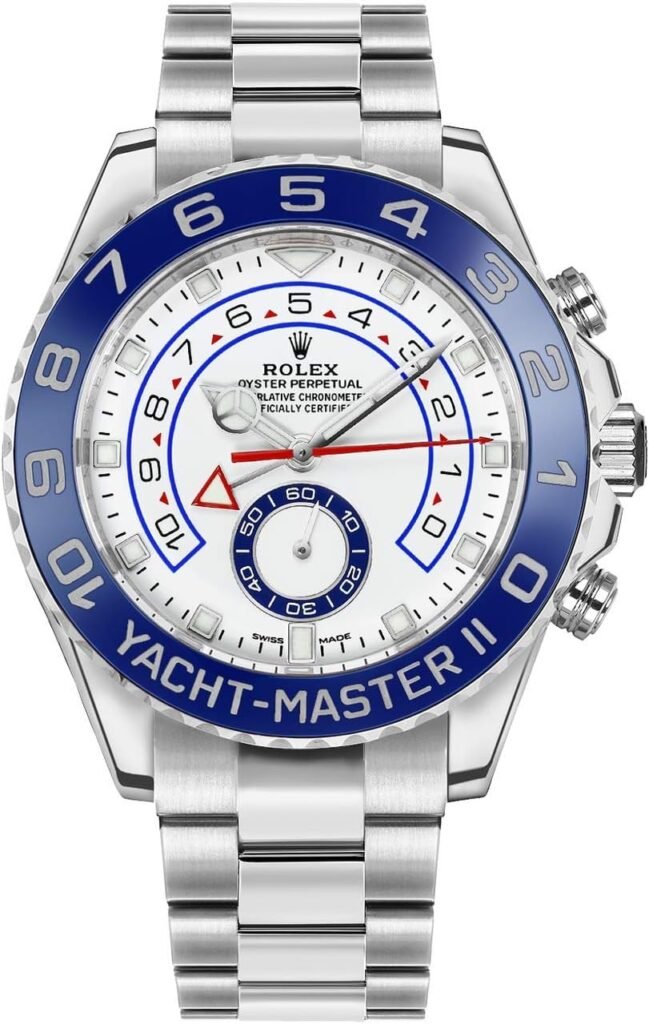 New Rolex Yacht-Master II White Dial Oystersteel Mens Luxury Watch 116680