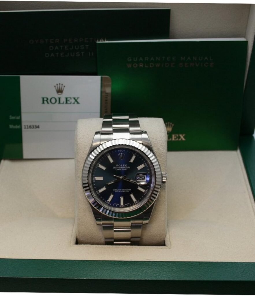 Rolex Datejust Ii 41mm Steel Blue Dial Mens Watch 116334